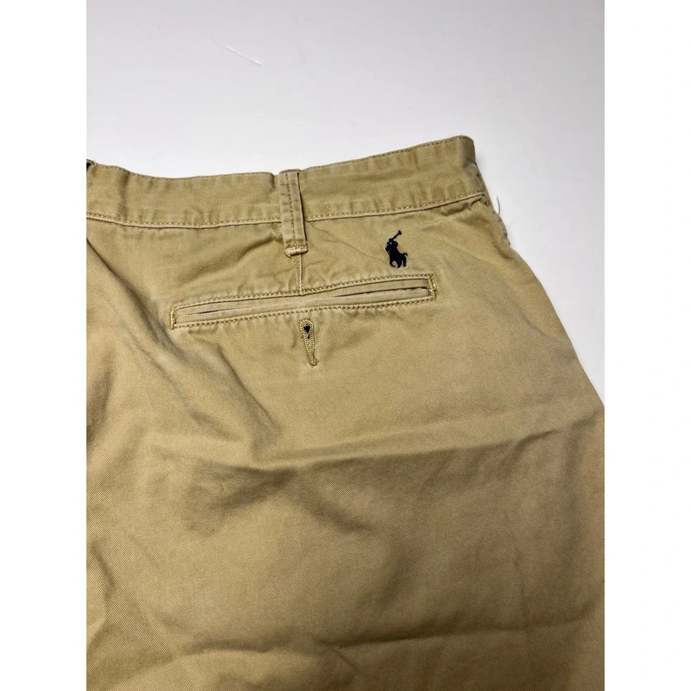 Polo Ralph Lauren Chino Shorts Mens 38 Khaki Relaxed Fit Cotton Twill Tan 9in